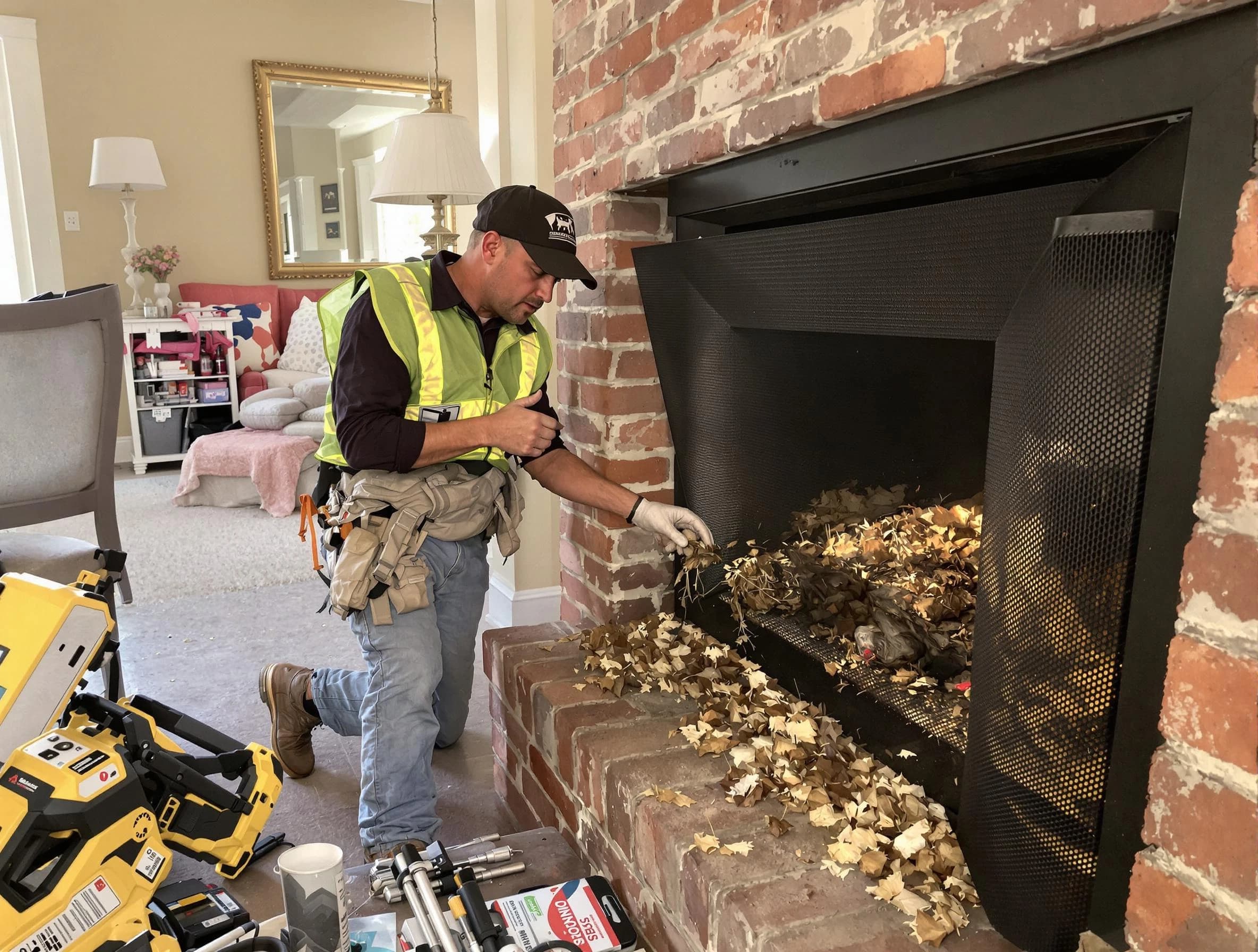 Safe screening installation by Bernards Chimney Sweep in Bernards, NJ
