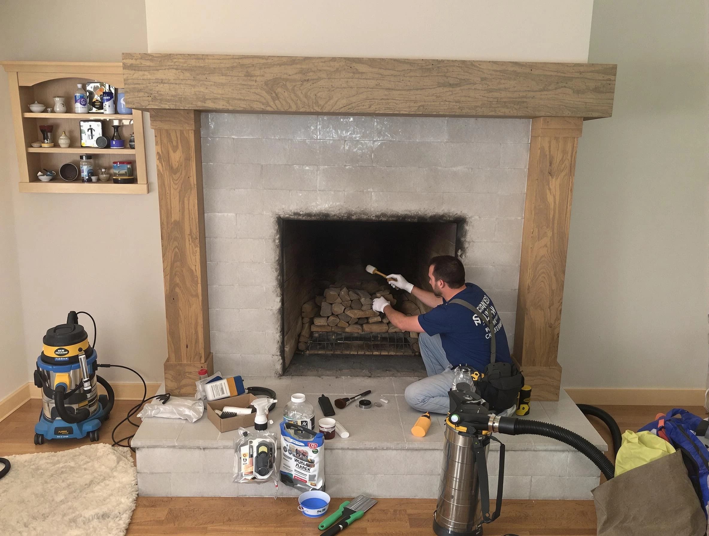 Detailed creosote removal process by Bernards Chimney Sweep in Bernards, NJ