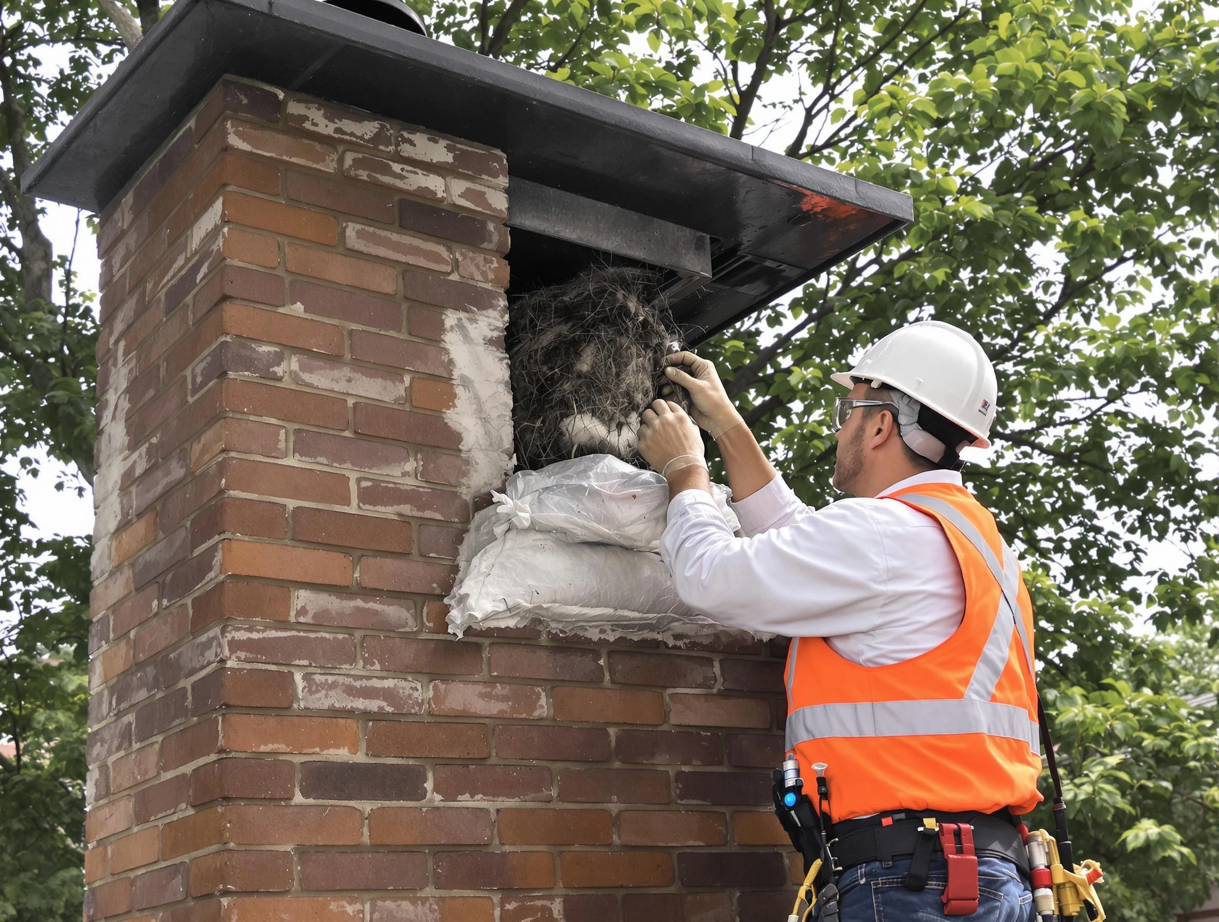 Humane removal of debris and animals by Bernards Chimney Sweep in Bernards, NJ