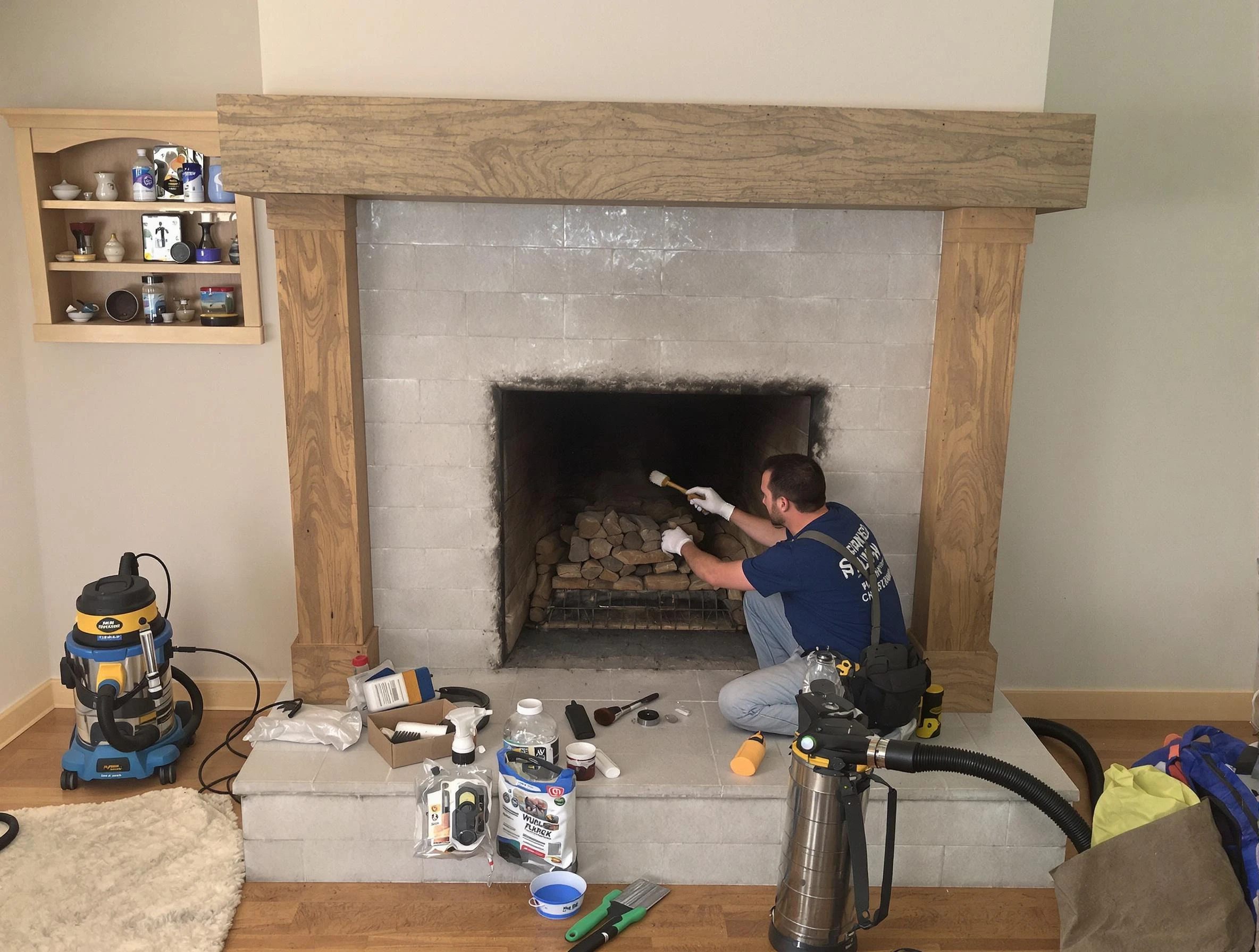 Detailed creosote removal process by Bernards Chimney Sweep in Bernards, NJ
